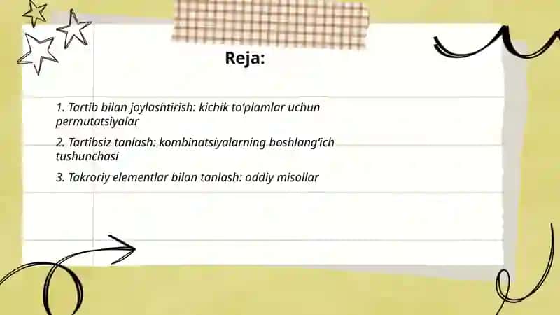 Boshlang'ich ta'limda kombinatorika elementlarning umumiy masalalari 2