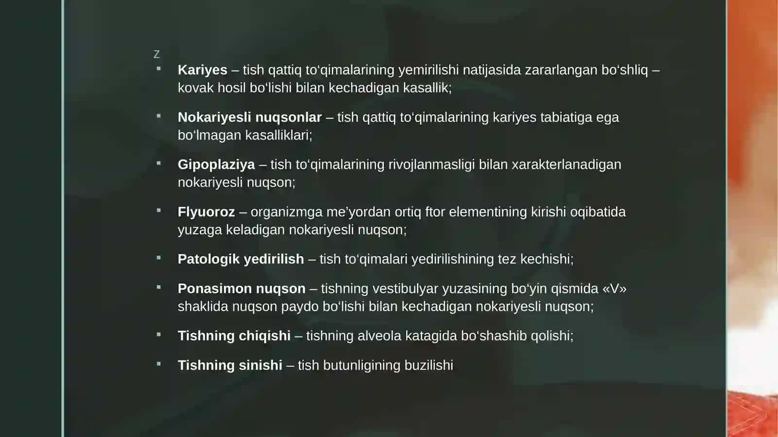 Karies Haqida Tushuncha va Karies Kovaklarining Tasnifi 2