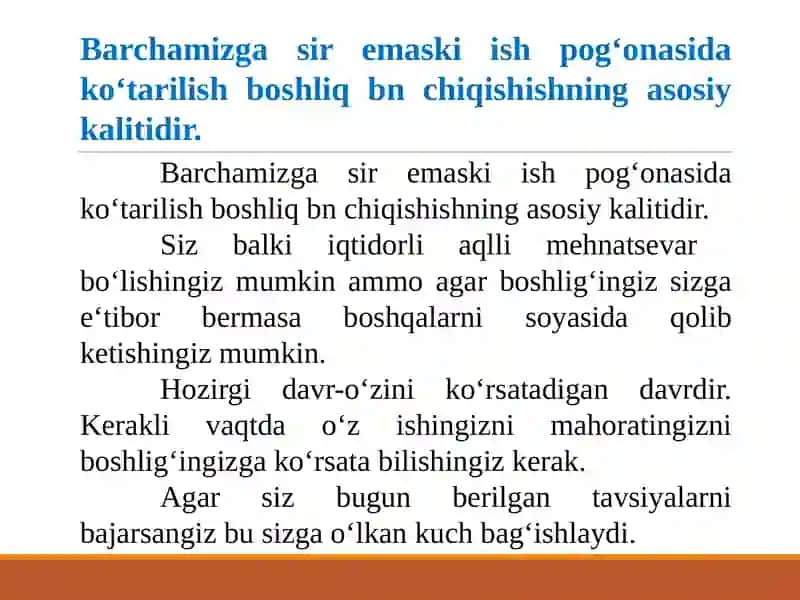 Rahbarvarahbariyat bilan chiqishishning eng samarali yo‘llari 2