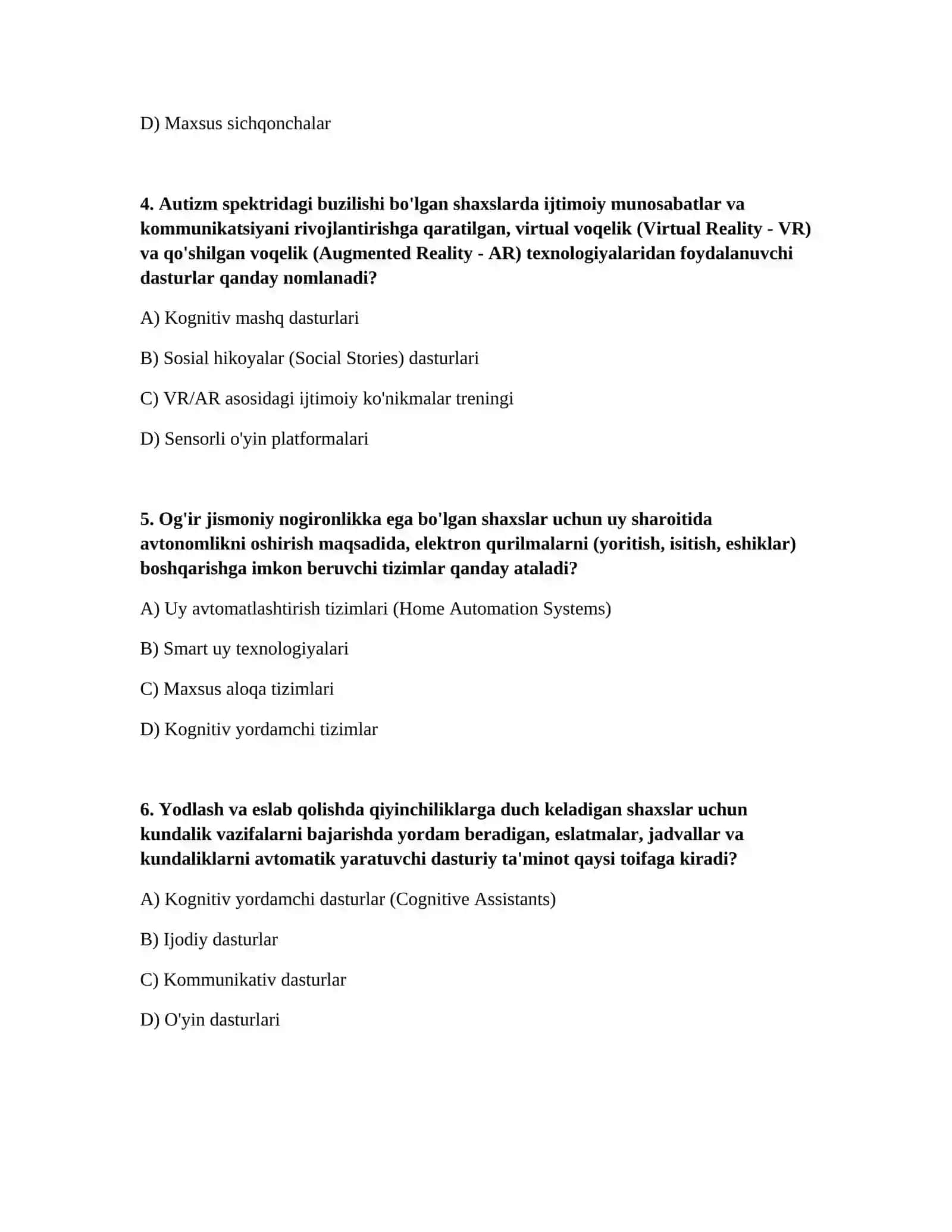 Rivojlanishida nuqsoni bо‘lgan shaxslarning ijtimoiy moslashuviga yordam beradigan xorijiy “yordamchi texnologiyalar” 2