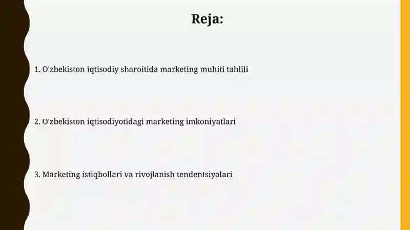 O'zbekiston iqtisodiy sharoitida marketing muhiti va istiqbollari 2