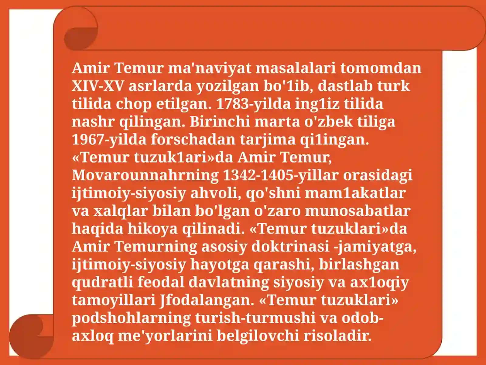 Amir Temur Tuzuklari 2