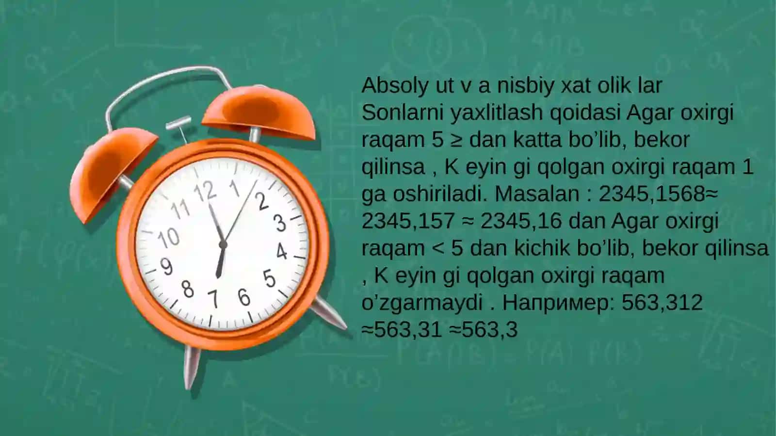 Absolyut va nisbiy xatoliklar 2