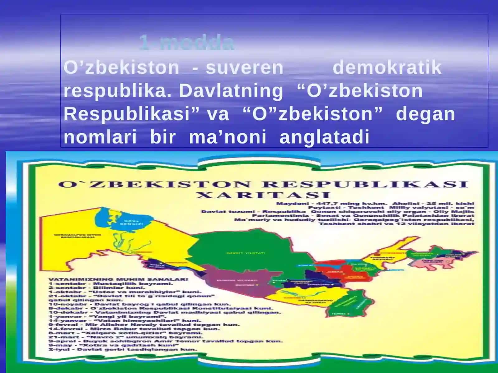 O’zbekiston Respublikasining Konstitutsiyasi 2
