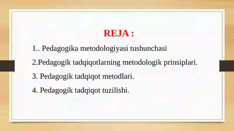 PEDAGOGIKA FANINING ILMIY TADQIQOT METODLARI 2