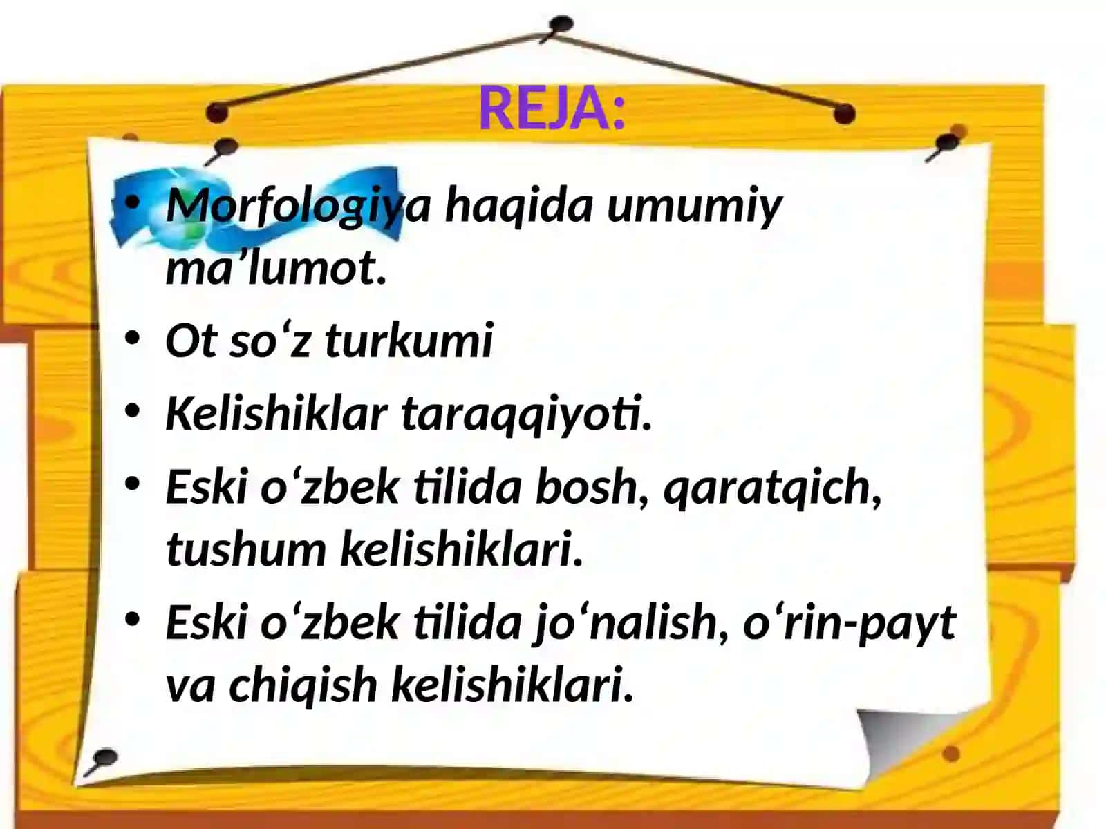Oʻzbek tilining tarixiy  morfologiyasi. Ot so‘z turkumi 2