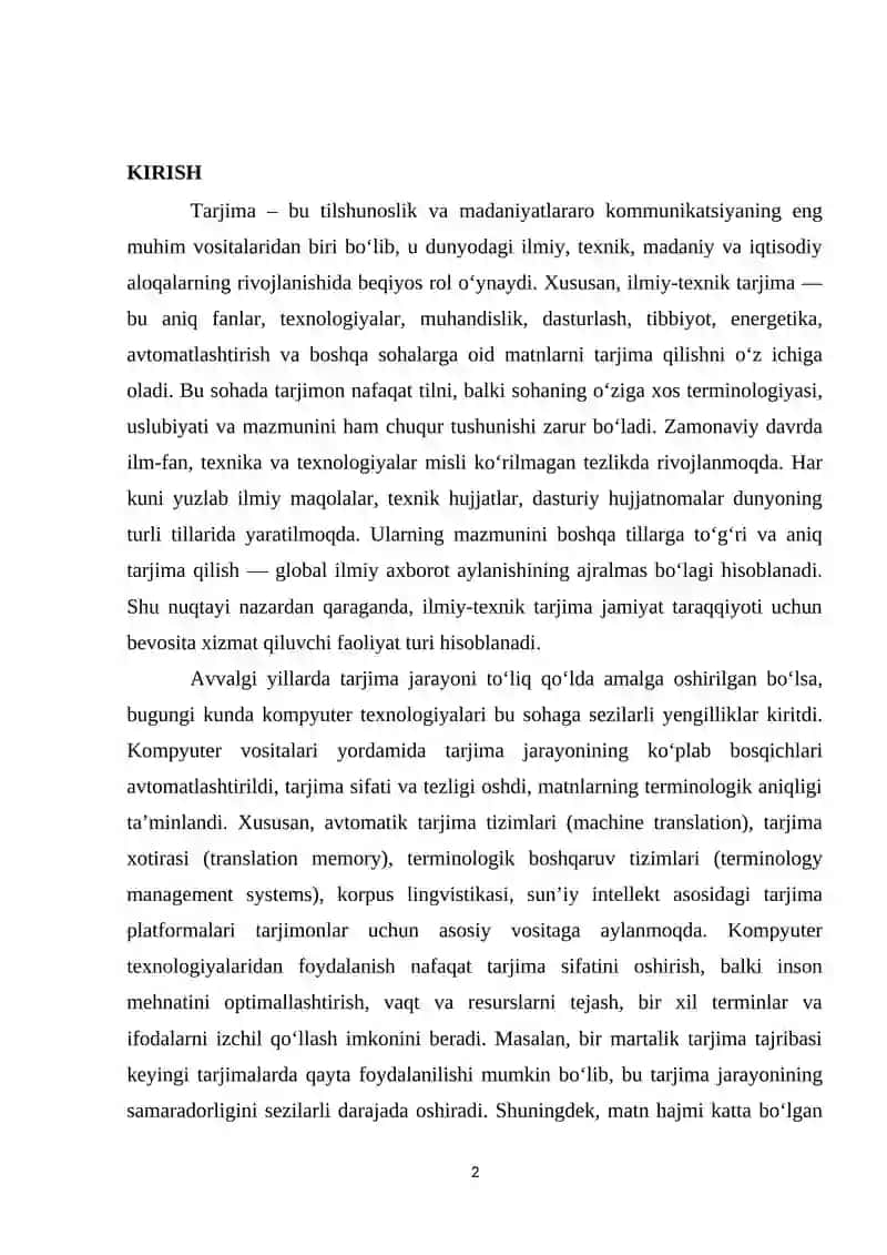 ILMIY-TEXNIK TARJIMADA KOMPYUTER TEXNOLOGIYALARIDAN FOYDALANISH 2