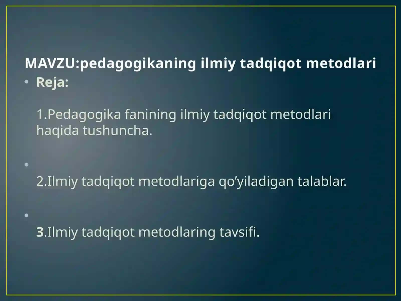 PEDAGOGIKA NAZARIYASI VA TARIXI FANI 2