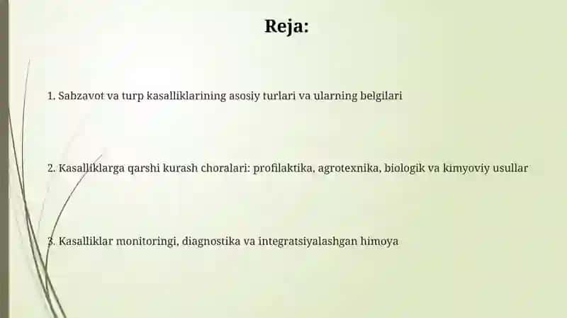 Sabzivasholgʻom kasalliklari va ularga qarshi kurash choralari 2