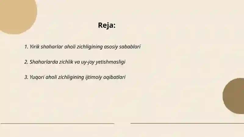 Aholi zichligi va urbanizatsiya yirik shaharlar aholi zichligi 2