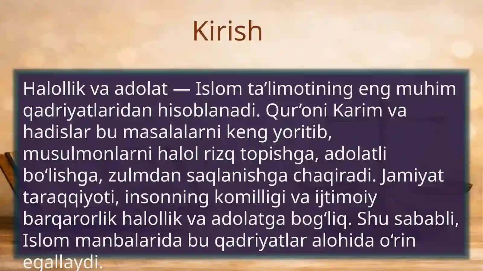 Halollik va adolat 2