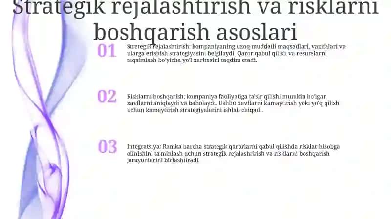 Korxonalar Faoliyatini Strategik Rejalashtirish Va Tavakkalchilikni Boshqarish 2