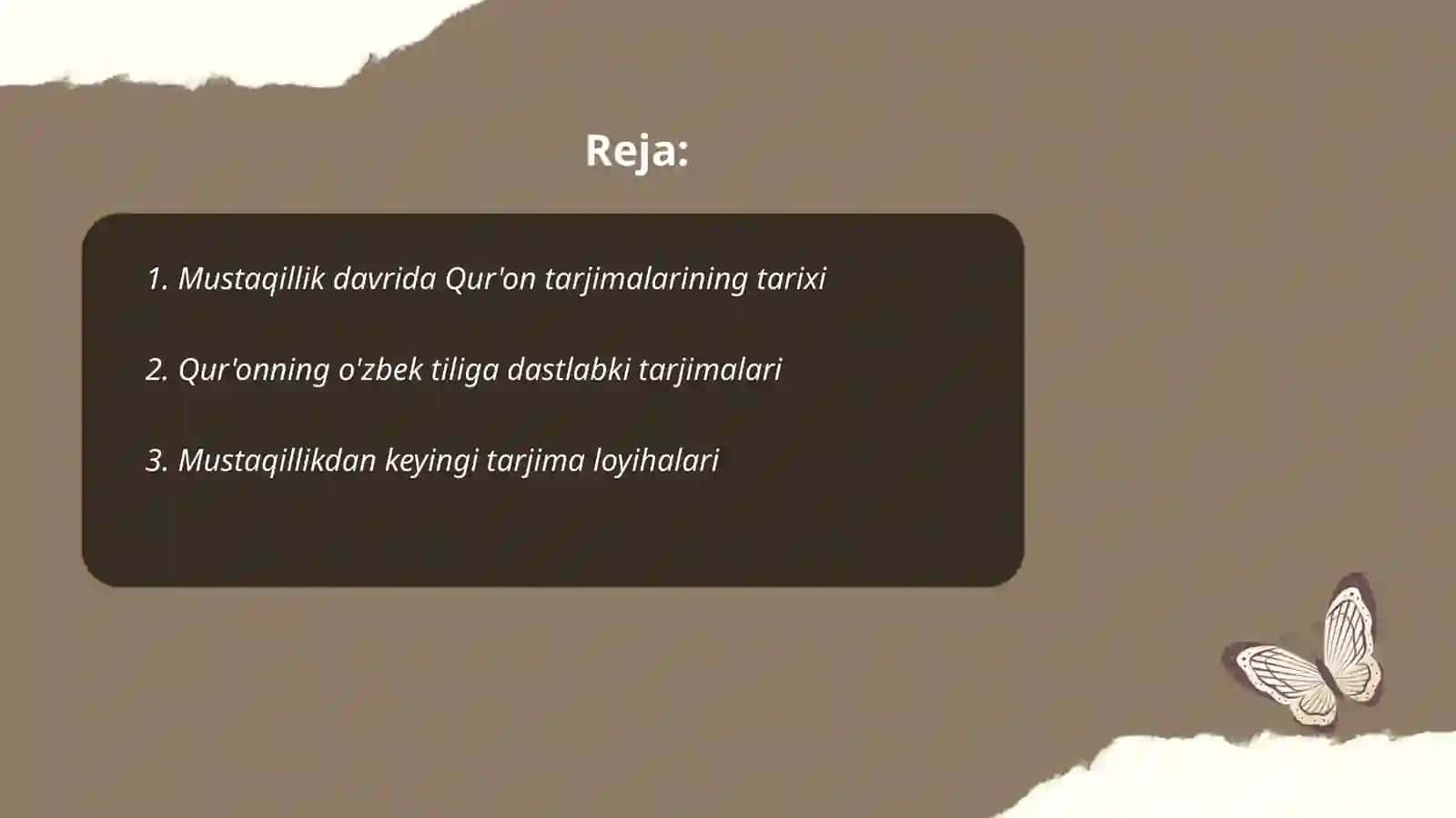 Mustaqillik yillarida Qur’onning o’zbek tiliga amalga oshirilgan tarjima va tafsirlari 2