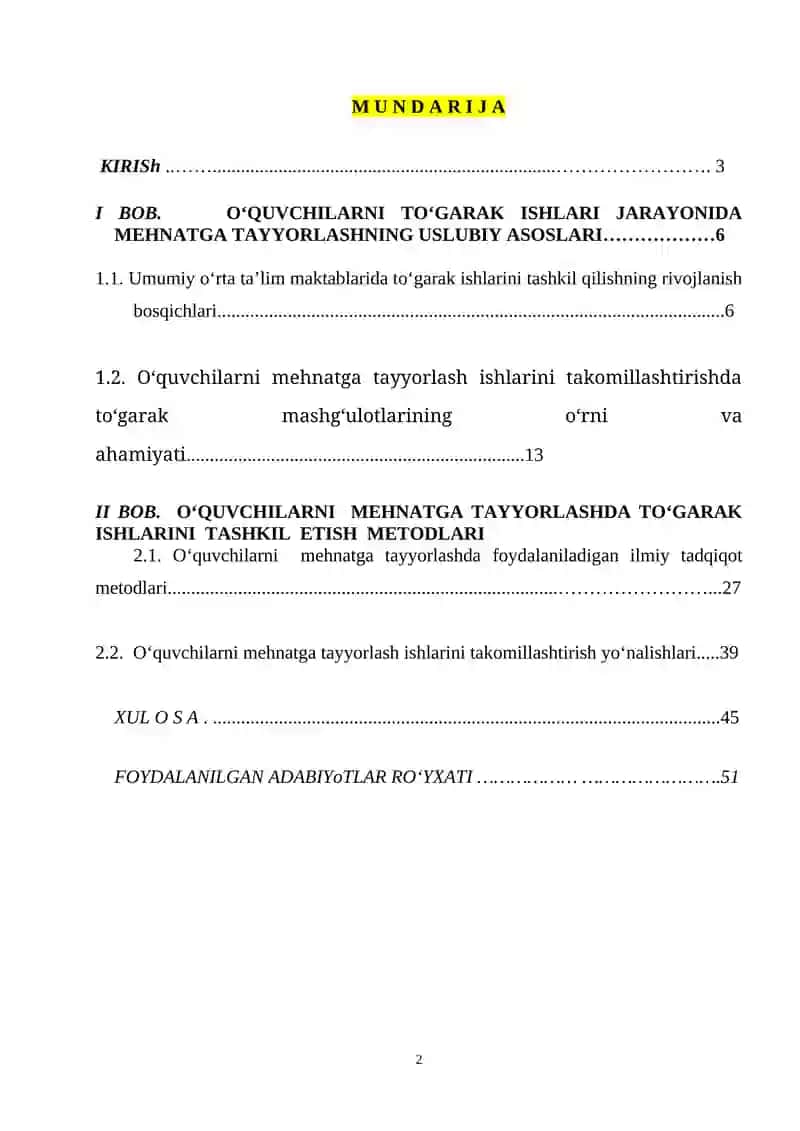 O‘quvchilarni mehnatga tayyorlashda to‘garak ishlarini tashkil etish 2