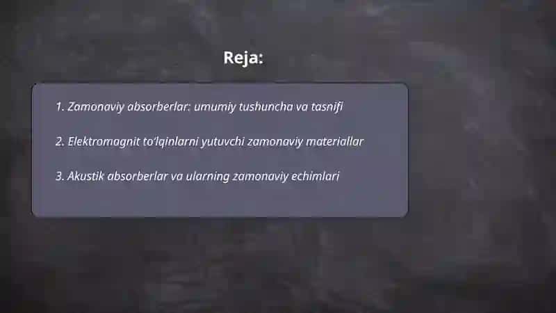 Zamonaviy absorberlar 2