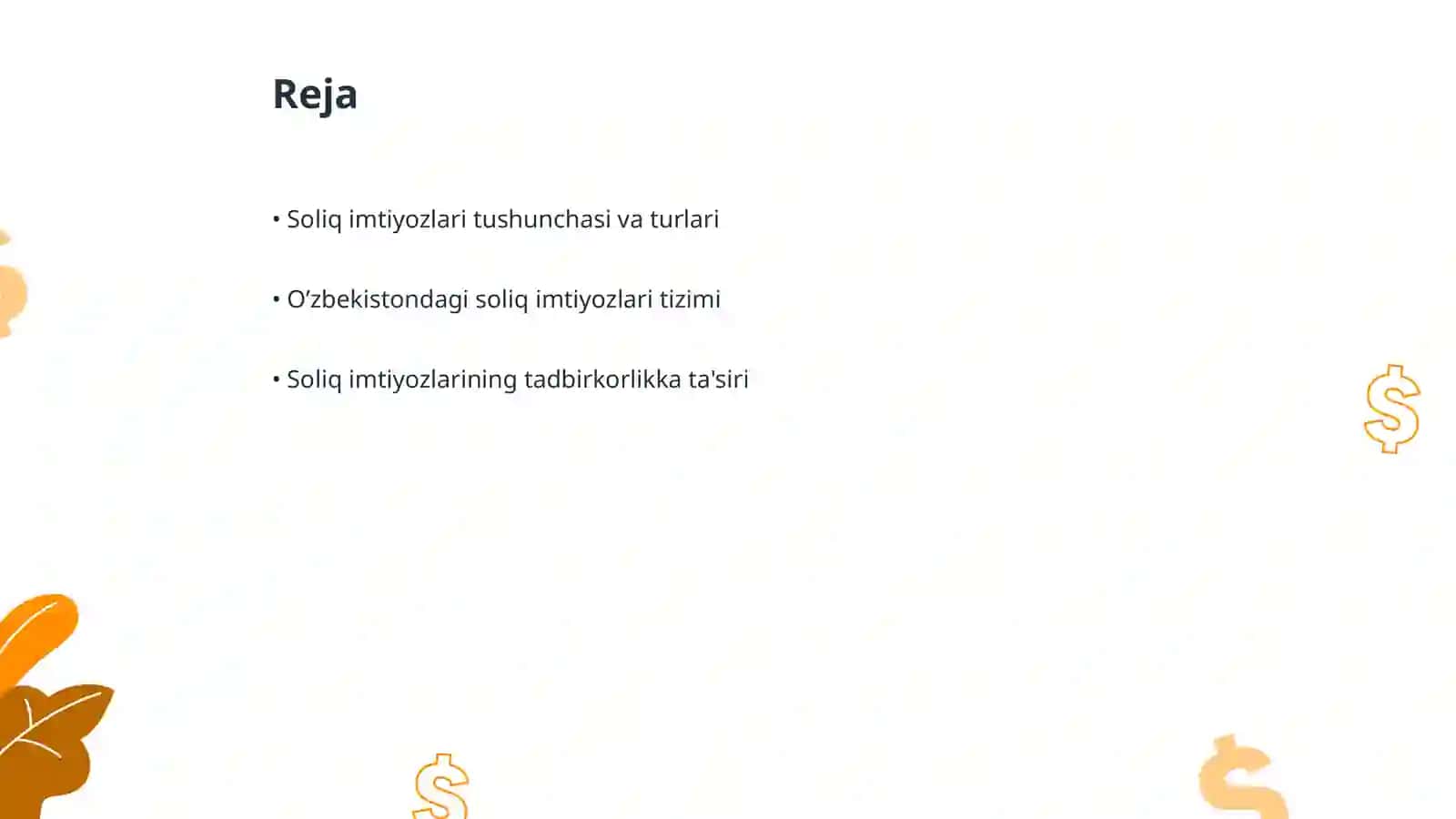 O’zbekiston Respublikasida tadbirkorlikni rivojlantirishda soliq imtiyozlarining ahamiyati 2