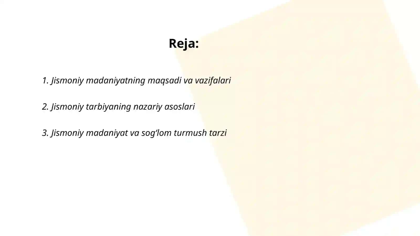 Jismoniy madaniyat nazariyasi va metodikasi fanning maqsadi vazifalari 2