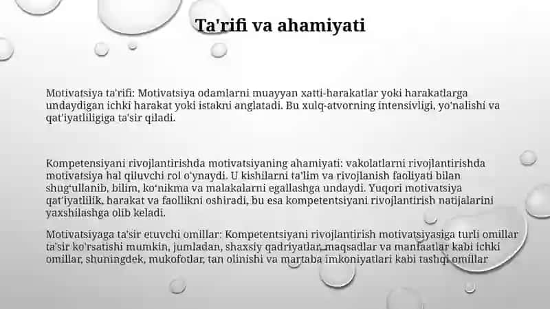 Kompetentlikni Shakllantirishda Motivatsiyaa 2