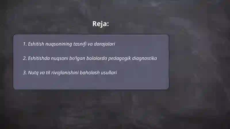 Eshitishda nuqsoni bulgan bolalar uquv faoliyati 2