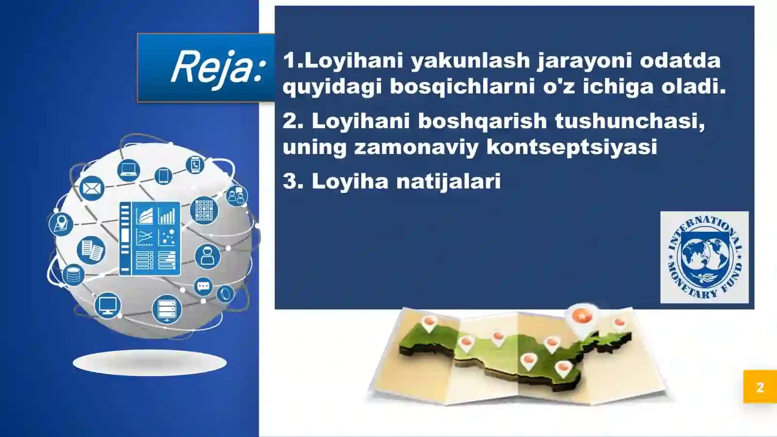 "LOYIHANI YAKUNLASH JARAYONI BOSQICHLARINING MAZMUNI" 2