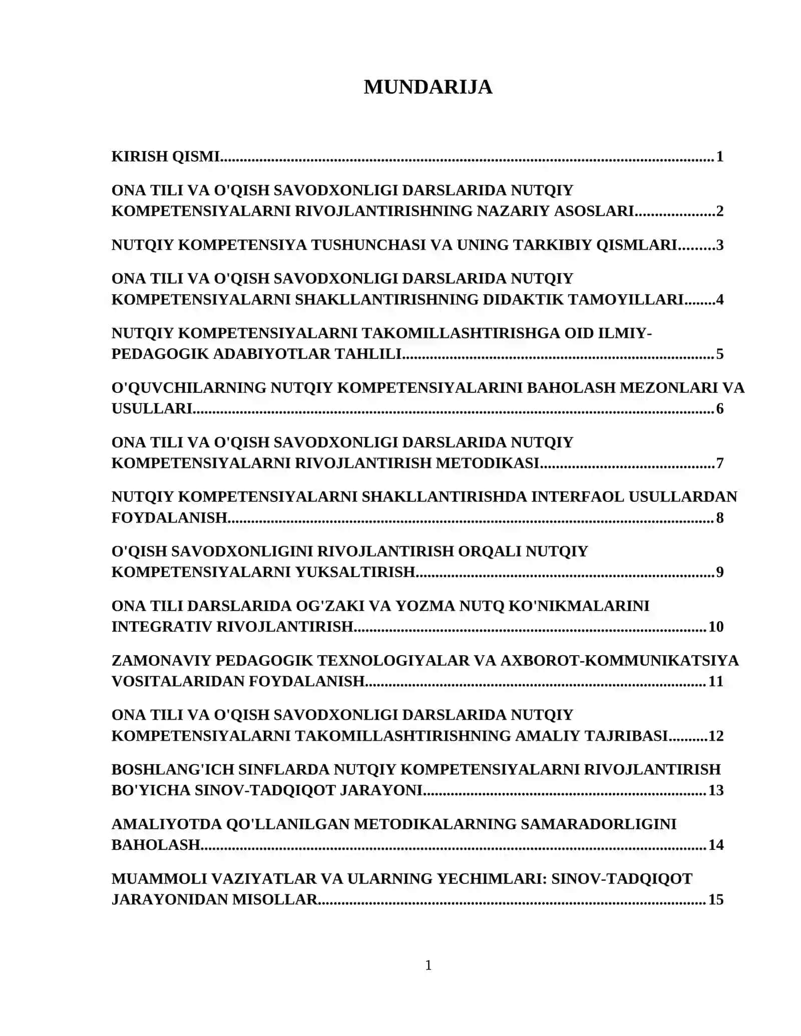 Ona tili va oʻqish savodxonligi darslarida oʻquvchilarning nutqiy kompetensiyalarini takomillashtirish metodikasi 2