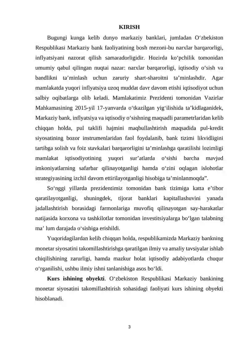 Monetar siyosatni amalga oshirishda xorijiy mamlakatlar tajribasi 2