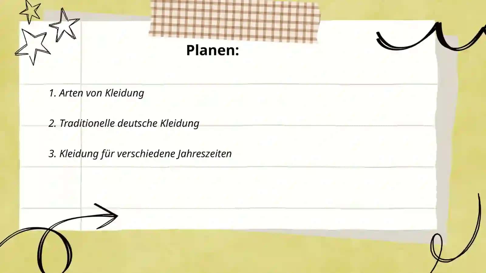Arten von Kleidung 2