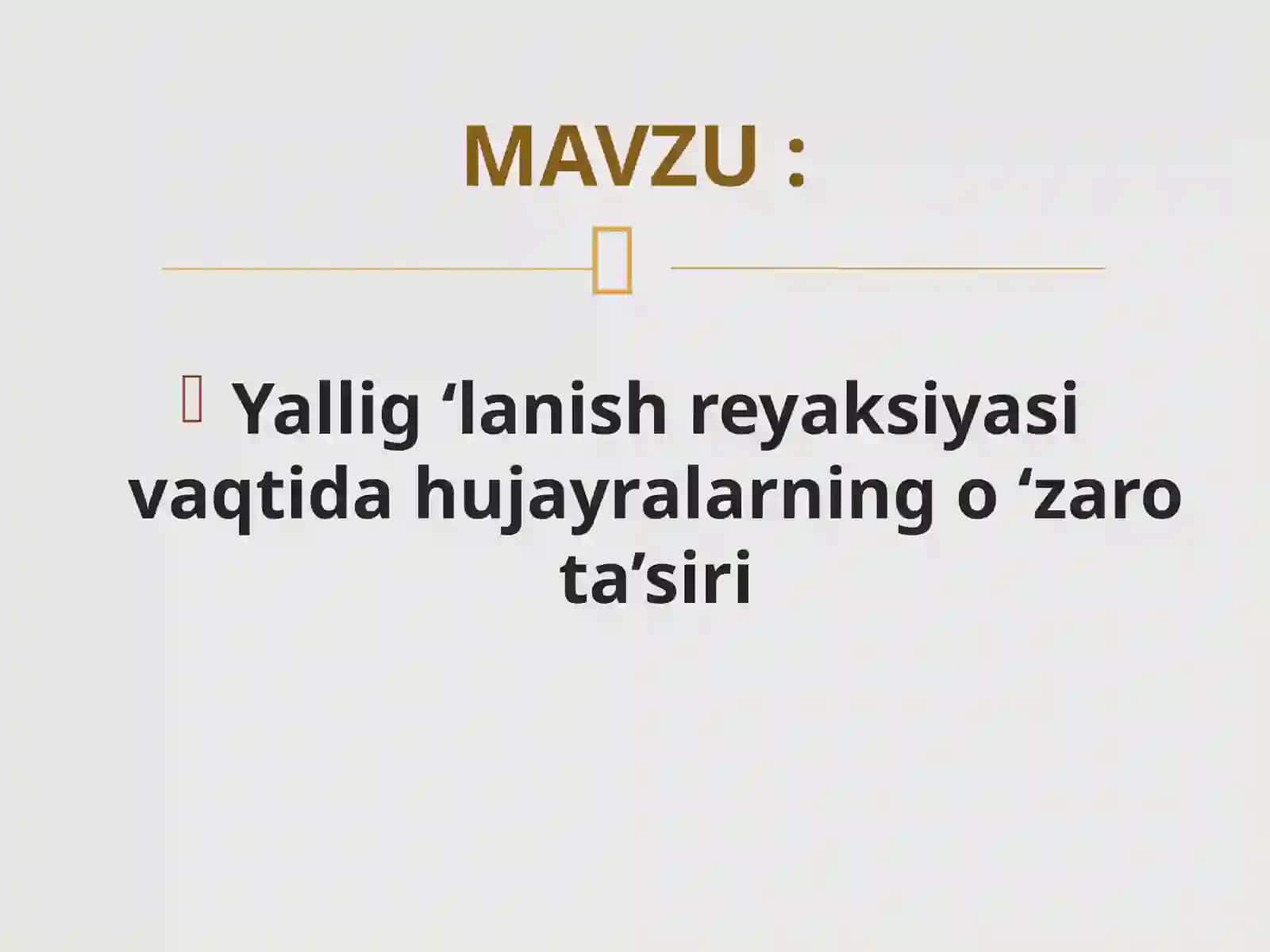Yalligʻlanish reaksiyasi vaqtida hujayralarning oʻzaro taʼsiri 2