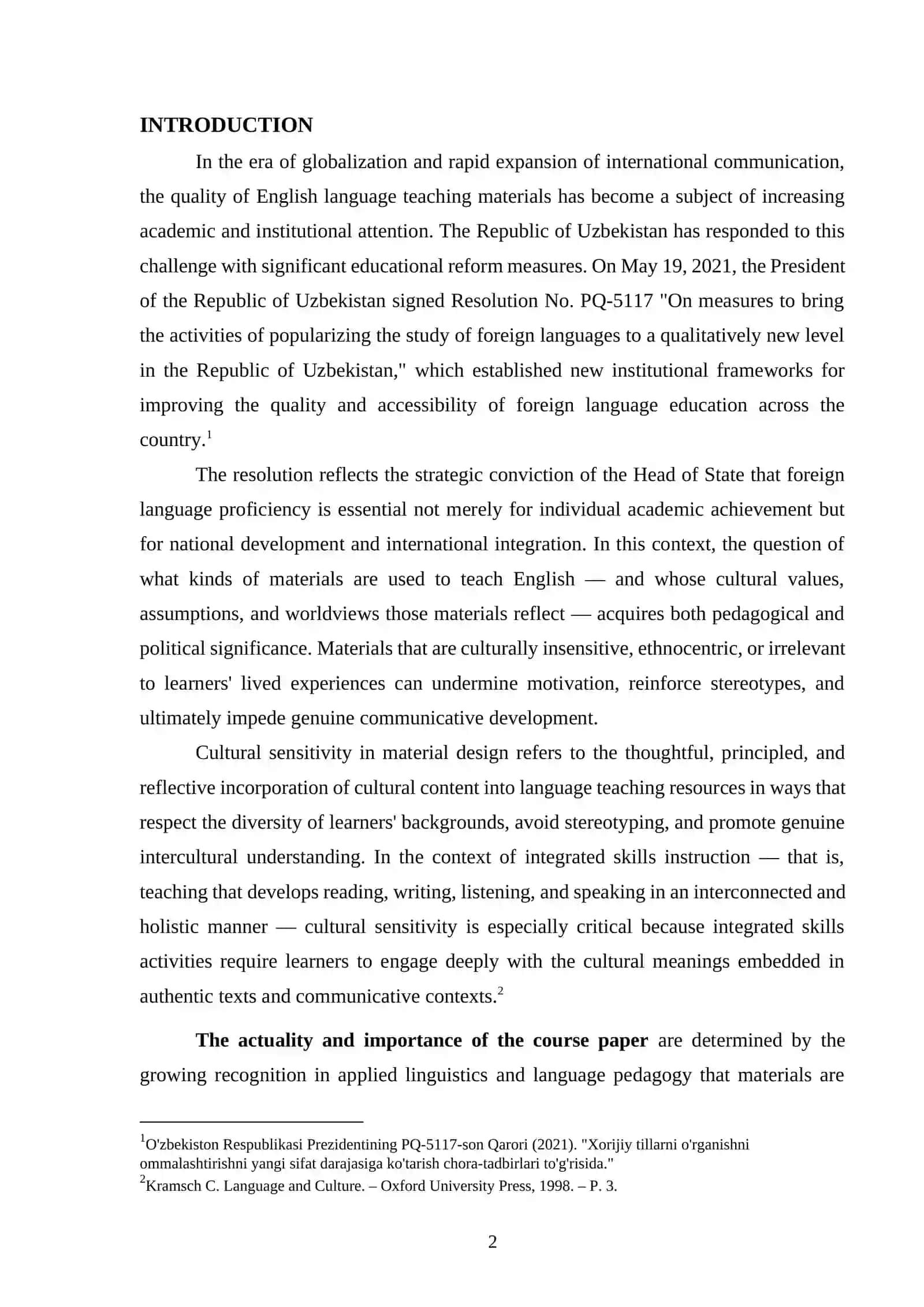 Cultural sensitivity in material design for integrated skills 2