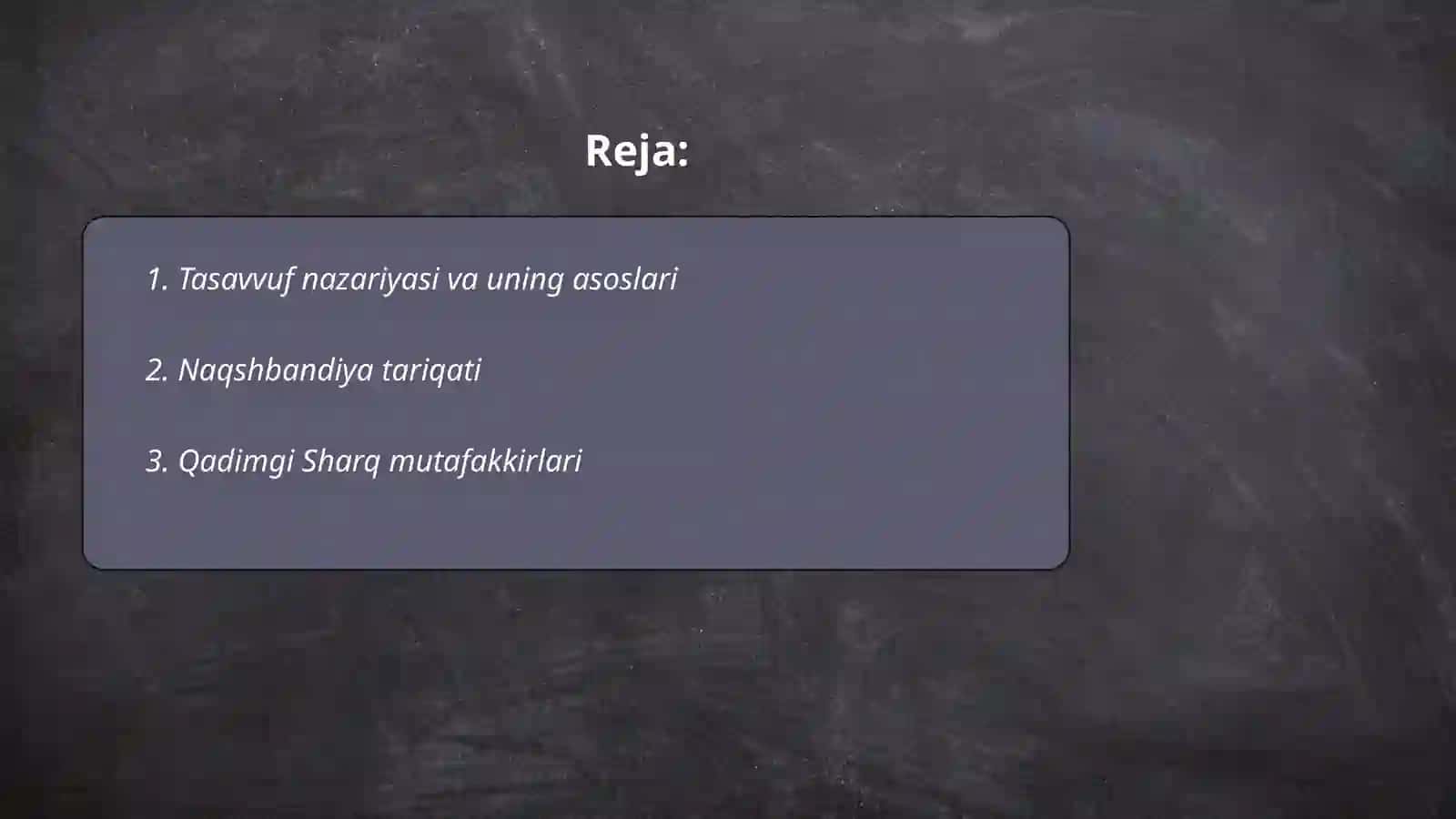 Yangi davr Sharq tasavvufi 2