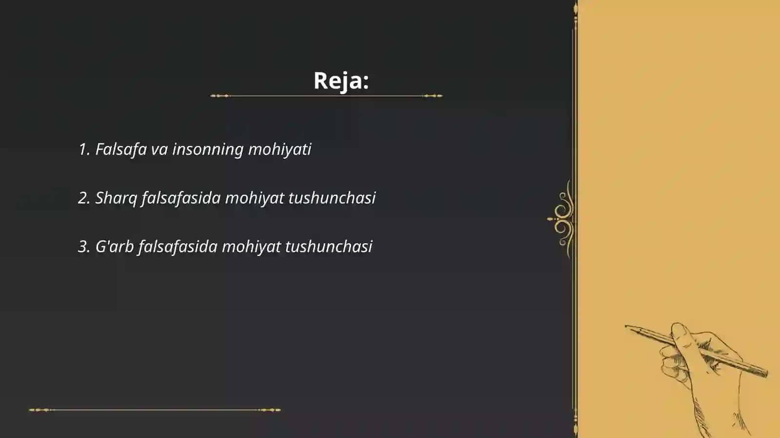 Falsafaning mohiyatiga oid sharq va g'arb mutafakirlari tariflarini tasniflash 2