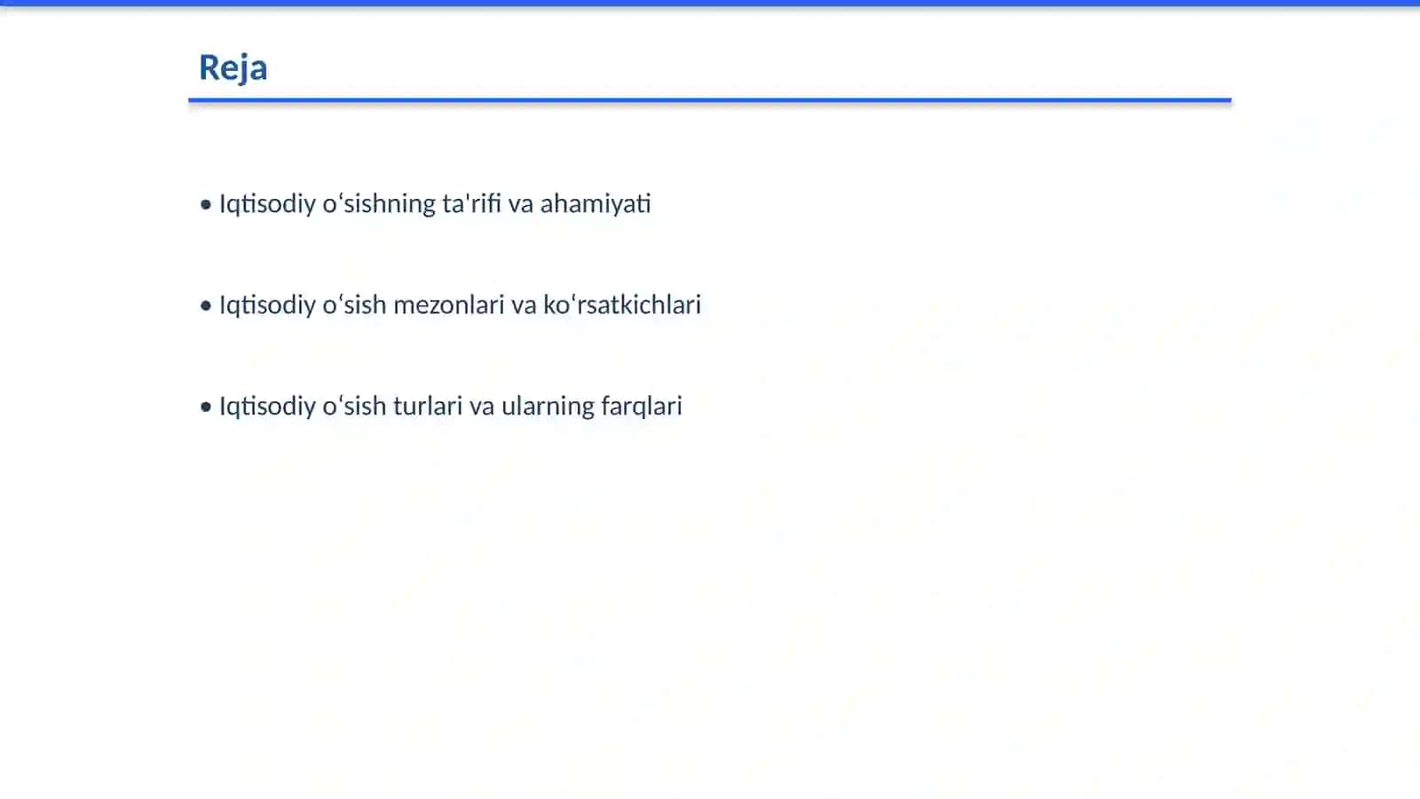 Iqtisodiy o‘sishning mezonlari, ko‘rsatkichlari va turlari 2