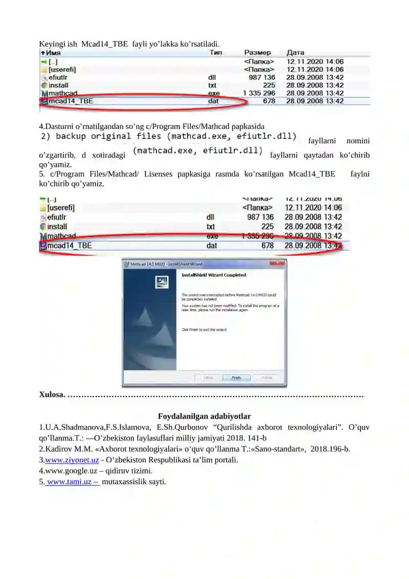 Cad tizimlarining amaliy dasturlar interfeysini o’rganish va qo’llash 2