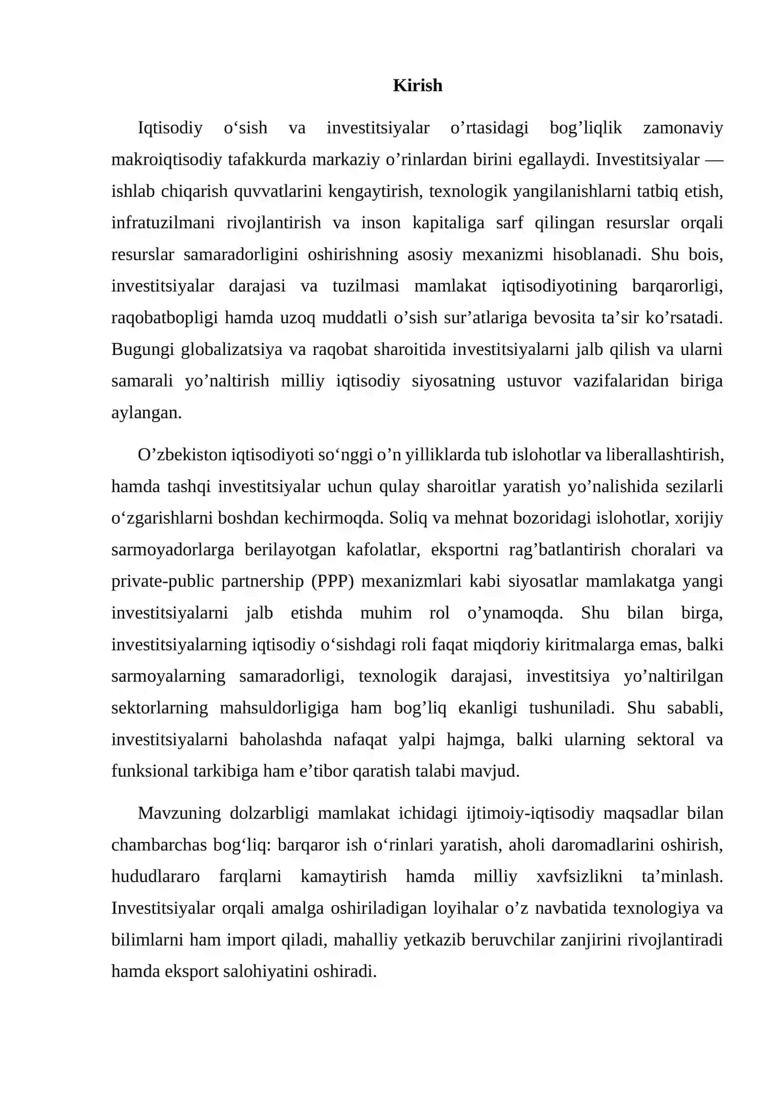 IQTISODIY OʻSISHNI RAGʻBANTLANTIRISHDA INVESTITYALARNING ROLI 2