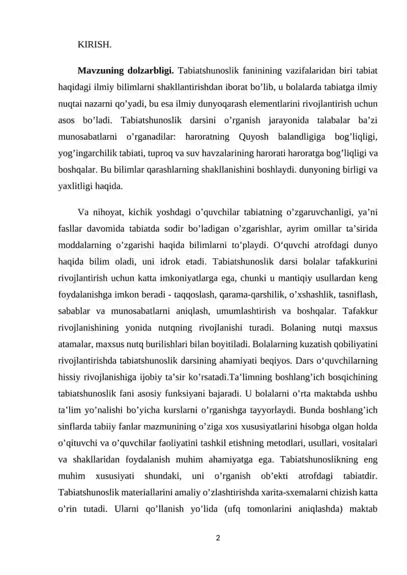 Tabiatshunoslik fanining rivojlanishi 2