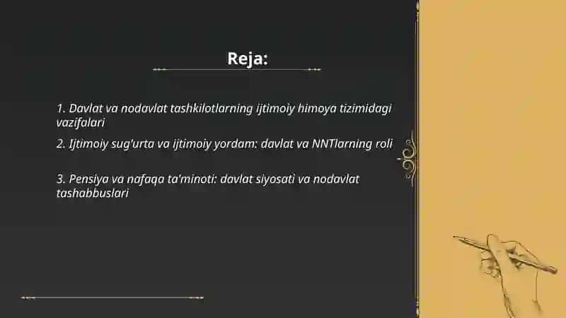 Aholini ijtimoiy himoya qilishda davlat va nodavlat tashkilotlar 2