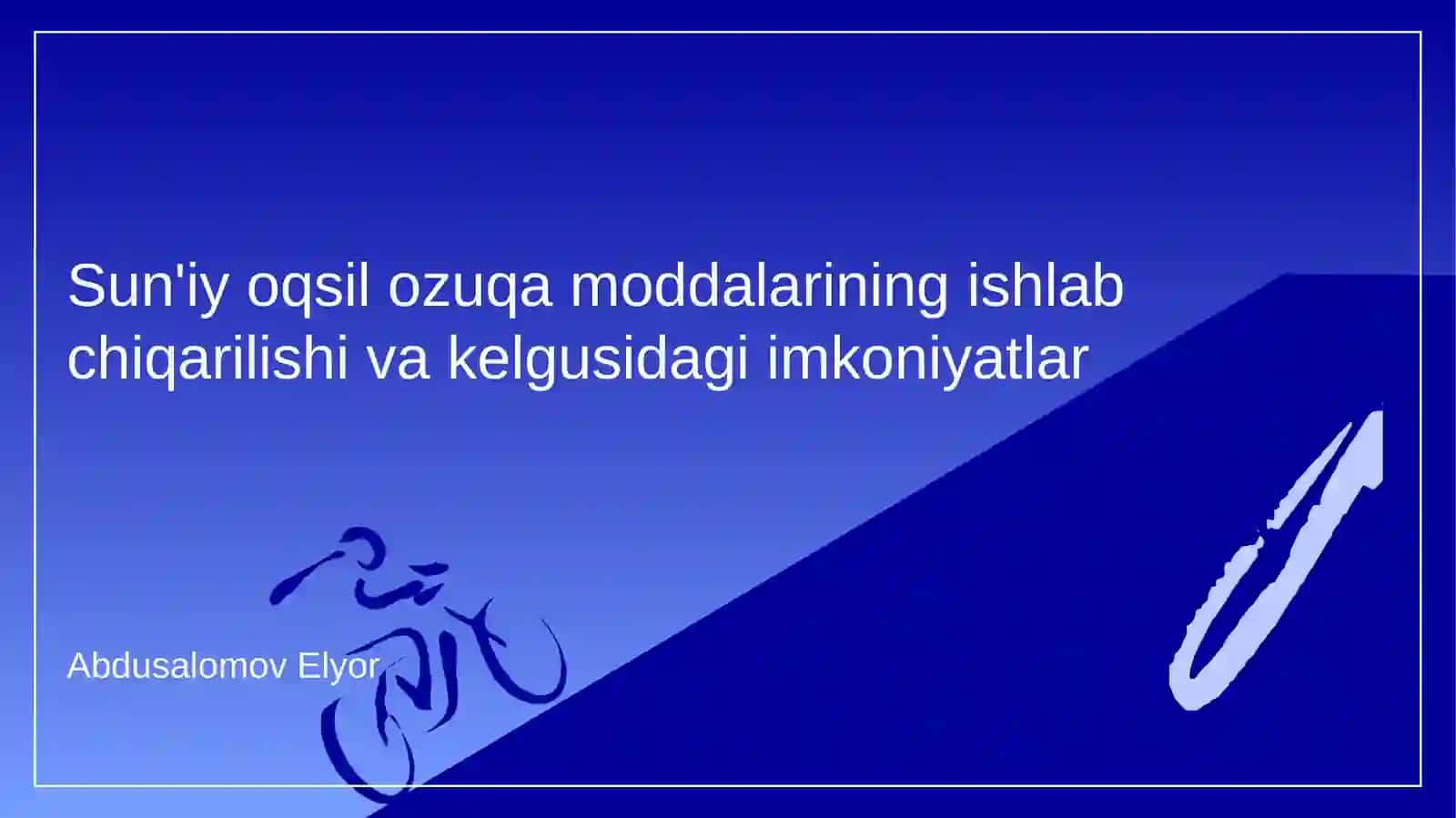 Tibbiy kimyo fanidan tayyorlagan Mustaqil ishi 2