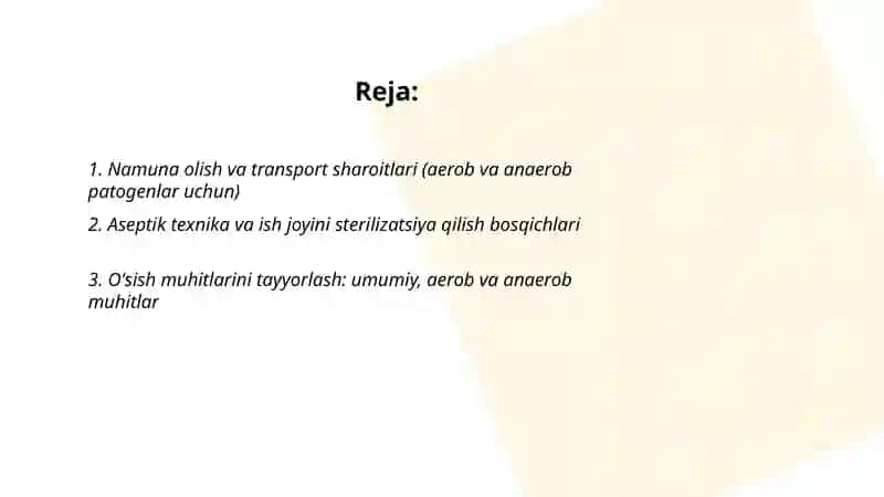 Aerob va anaerob bakteriyalarni sof hosilasi ajratish bosqichlari 2