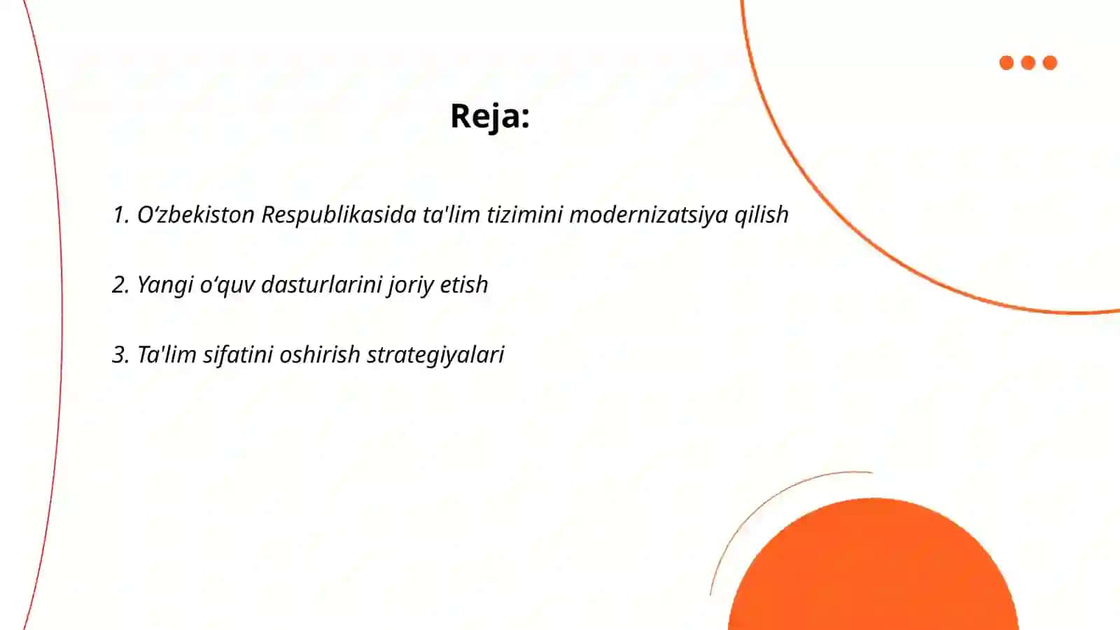 Oʻzbekiston Respublikasida ta'lim sohasidagi islohotlar 2
