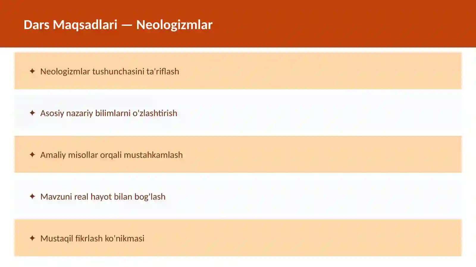 O'zbek TILI 2