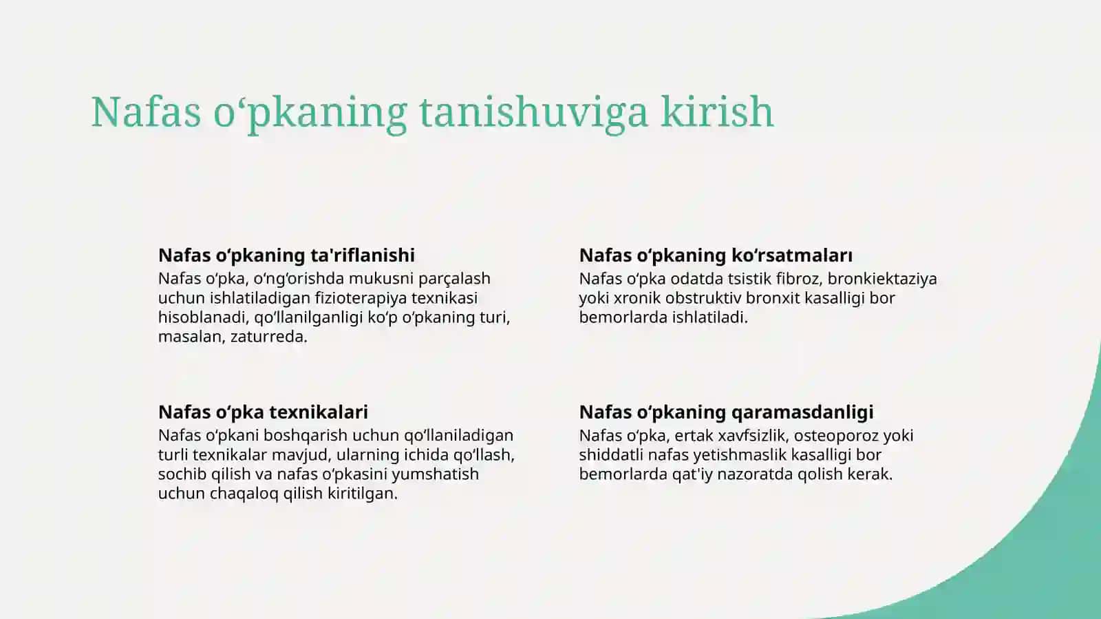 O‘pkaperkussiyasi.sog‘lom odamlar davona fasa‘zolari kasalliklar bilan bemorlarda o‘pkaning qiyosiy va topografik perkussiyasi 2