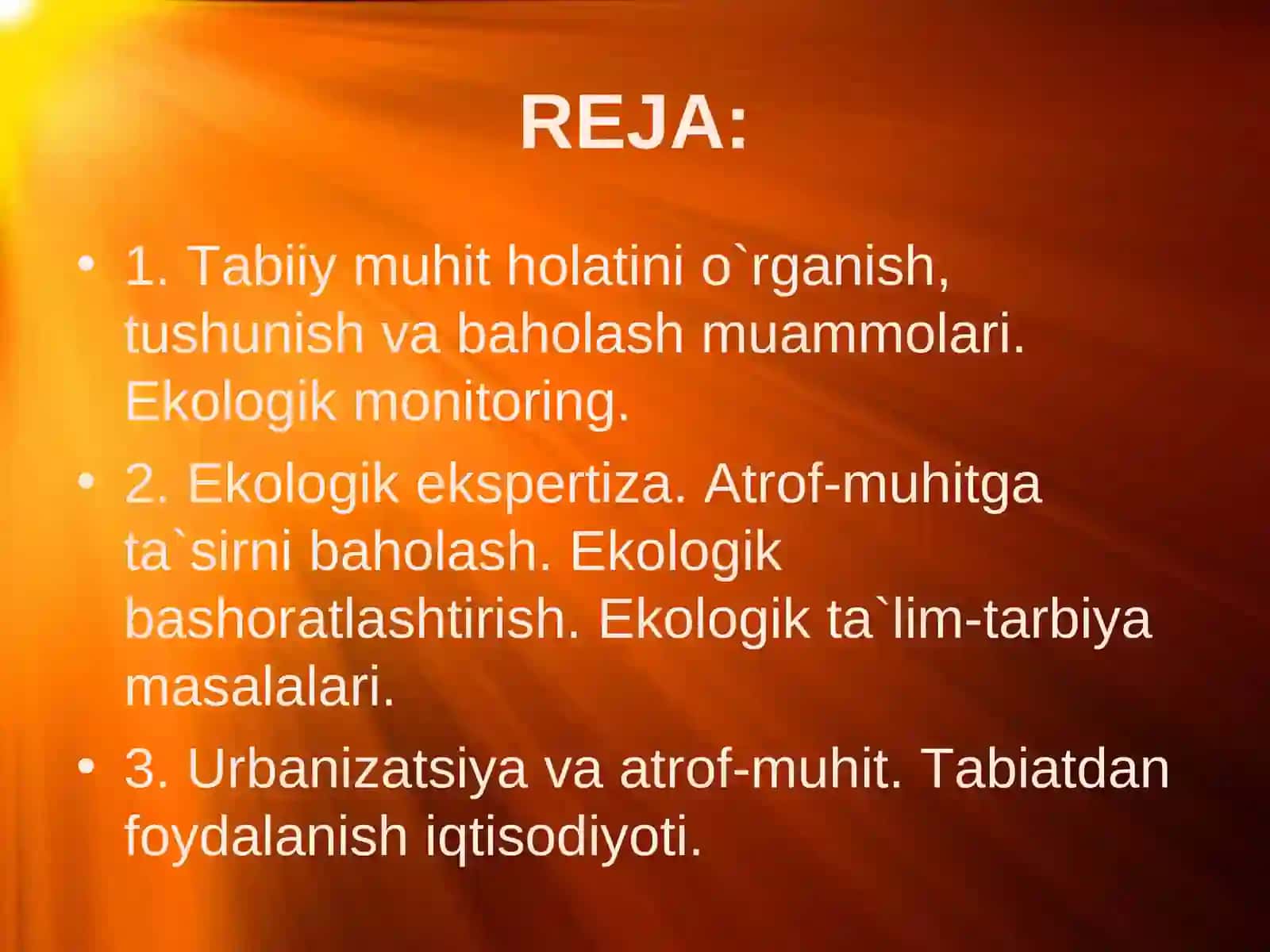 Tabiatni muhofaza qilish va undan foydalanishning ekologik, ijtimoiiy iqtisodiy va siyosiy jihatlari 2