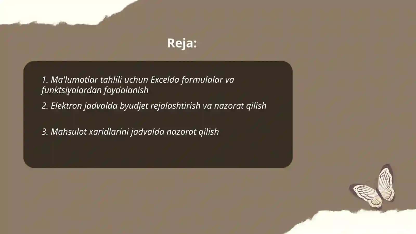 Gap ustida ishlashga oid mustaqil ishlar 2