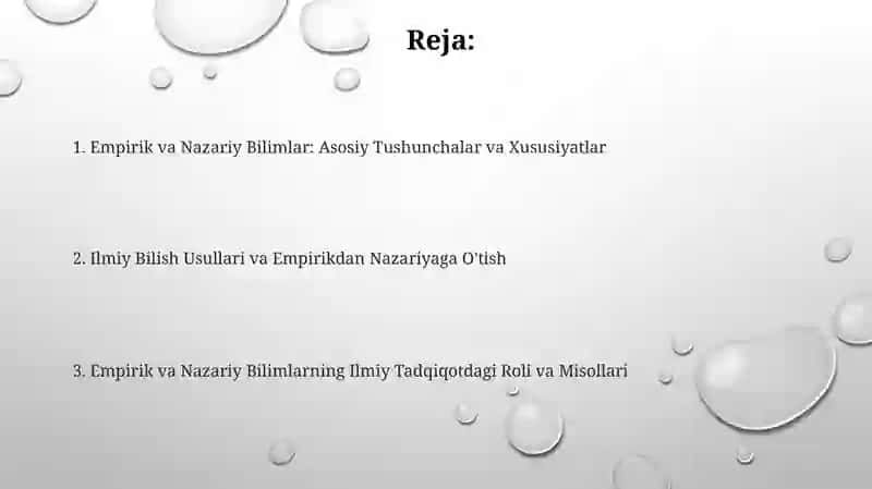 Ilmiy bilish darajalari: empirik va nazariy bilish 2