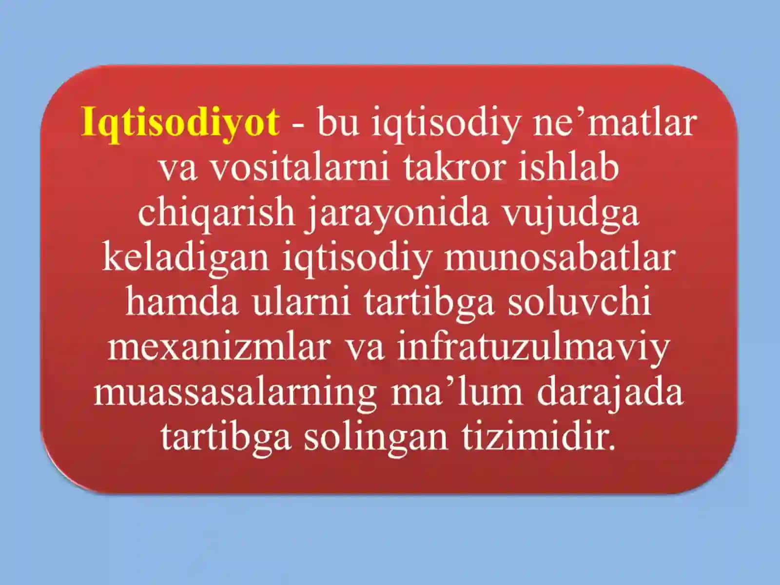 IQTISODIYOT NAZARIYASI FANIGA 2