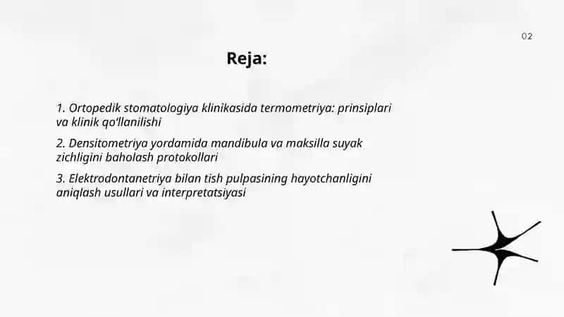 Ortapedik stomotologiya kilinikasida bemorlar uchun qoshimcha tadqiqot usullari 2