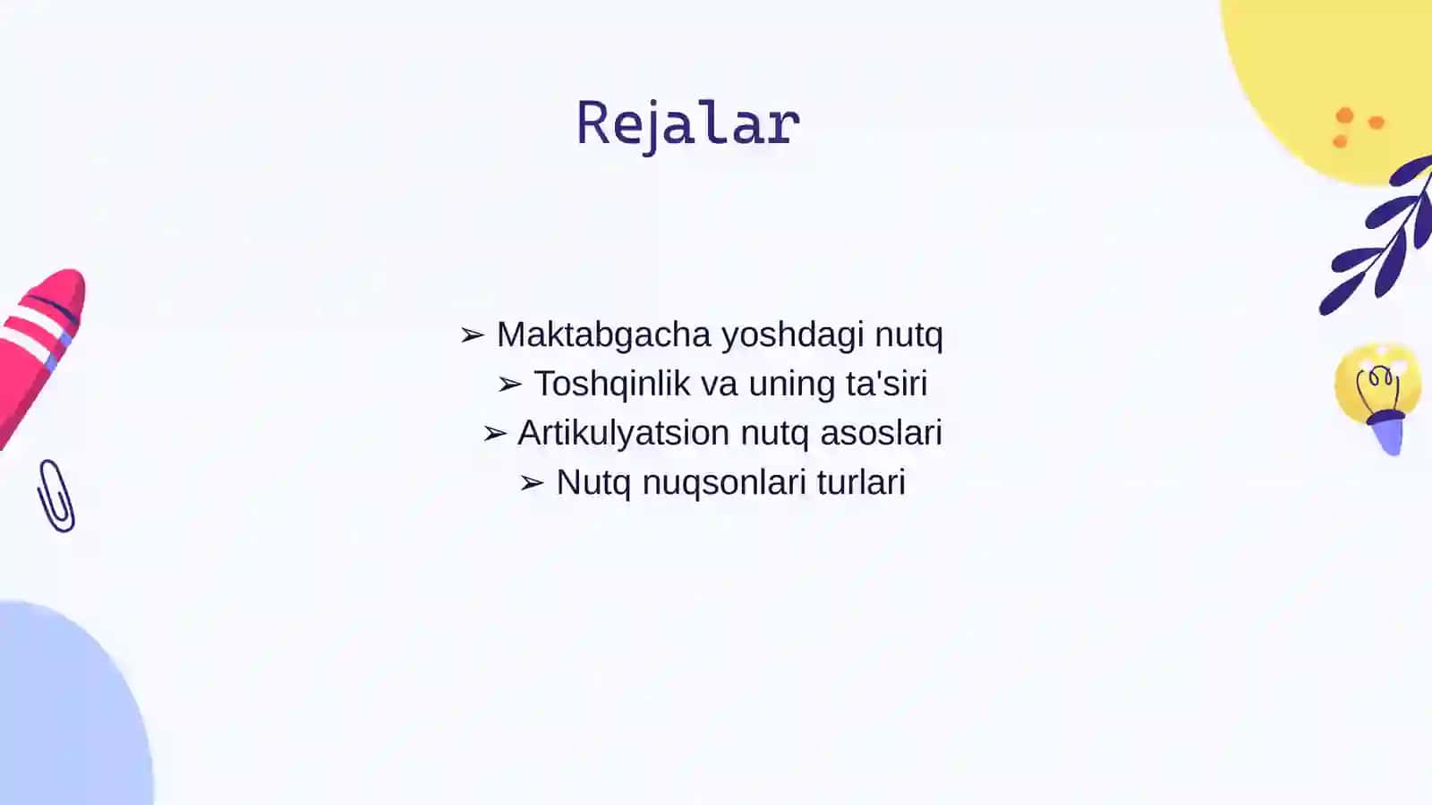 MAKTABGACHA YOSHDAGI BOLALARDA ARTIKULYATSION NUTQ NUQSONLAR 2