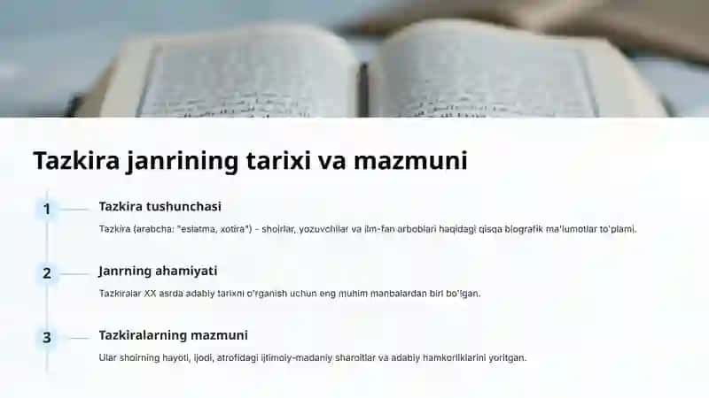XIX asr Buxoro adabiy muhiti tazkiralari 2