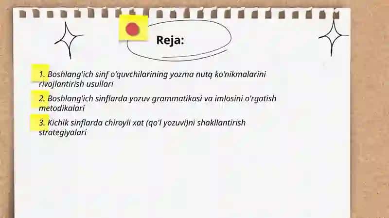 Boshlang'ich sinf o'quvchilarini yozish kompetensiyalarini shakllantirish 2