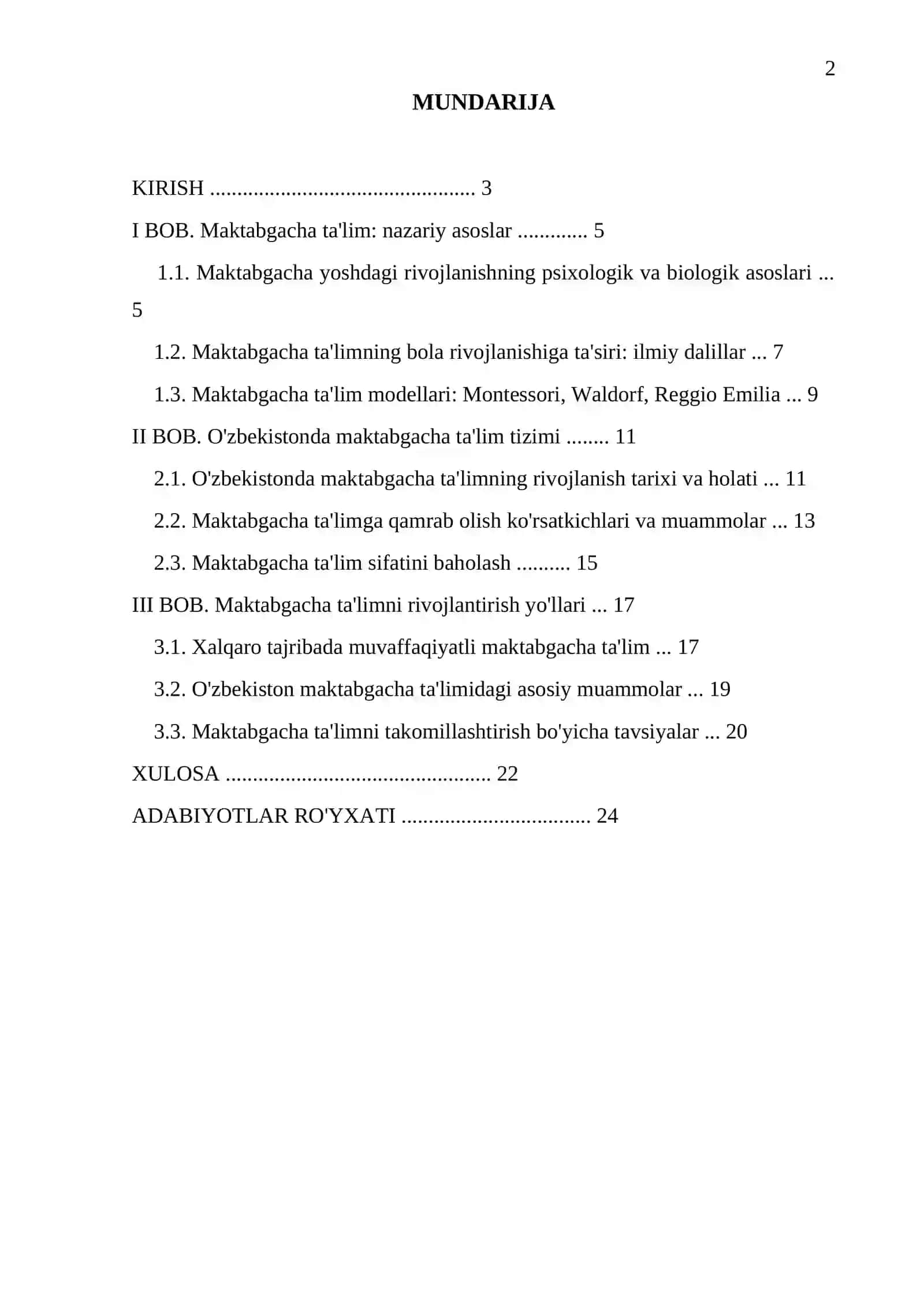Maktabgacha ta'limning bola rivojlanishidagi ahamiyati 2